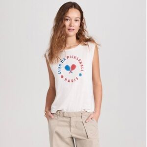 Sundry Club Muscle Tank- Club de Pickleball Paris, 100% Pima cotton, size XL